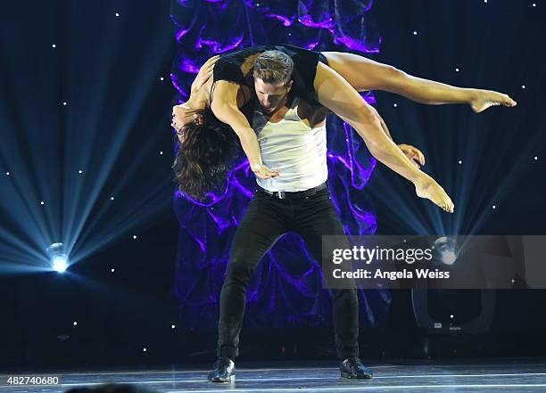 Actress/dancer Jenna Dewan Tatum and dancer/choreographer Travis Wall perform onstage at the 5th Annual Celebration of Dance Gala presented By The...