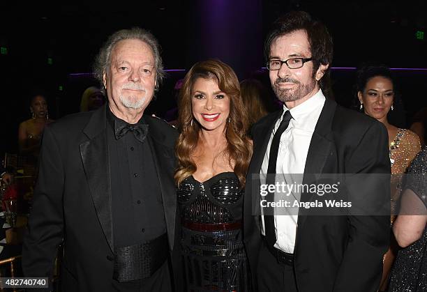 Honorees Russ Tamblyn, singer Paula Abdul and George Chakiris attend the 5th Annual Celebration of Dance Gala presented By The Dizzy Feet Foundation...