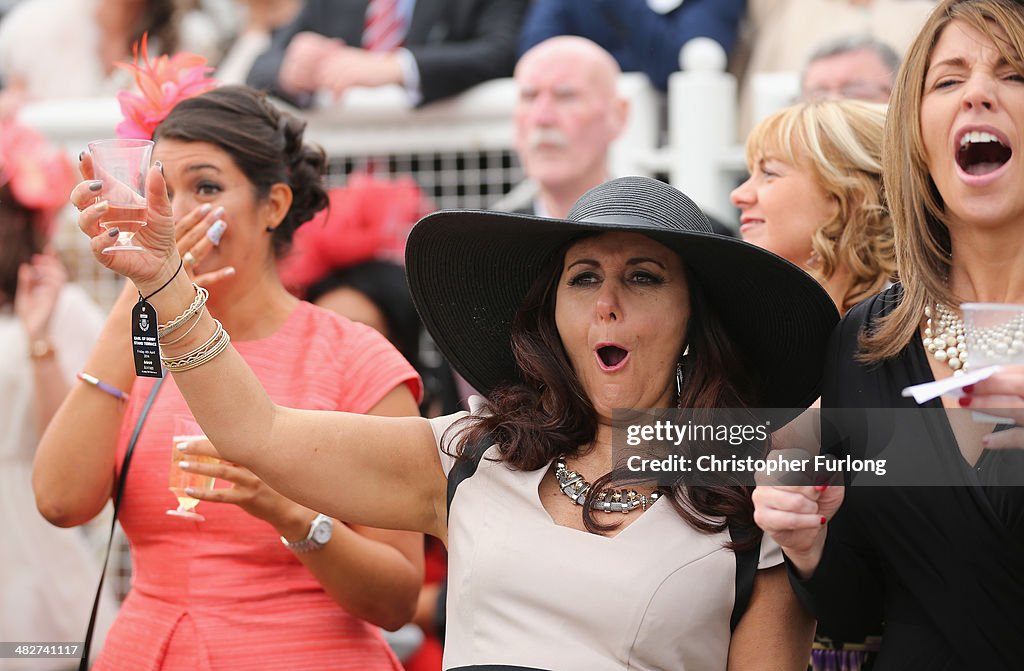 Racegoers Enjoy Ladies Day At Aintree