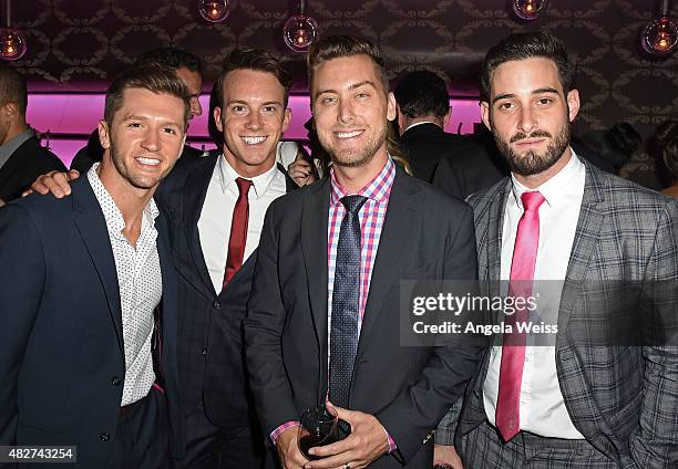 Travis Wall, Dom Palange, Lance Bass and Michael Turchin attend the 5th Annual Celebration of Dance Gala presented By The Dizzy Feet Foundation at...