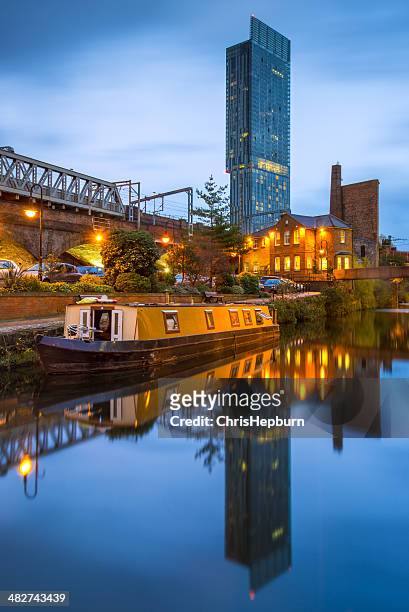 manchester cityscape, england, uk - manchester england stock pictures, royalty-free photos & images