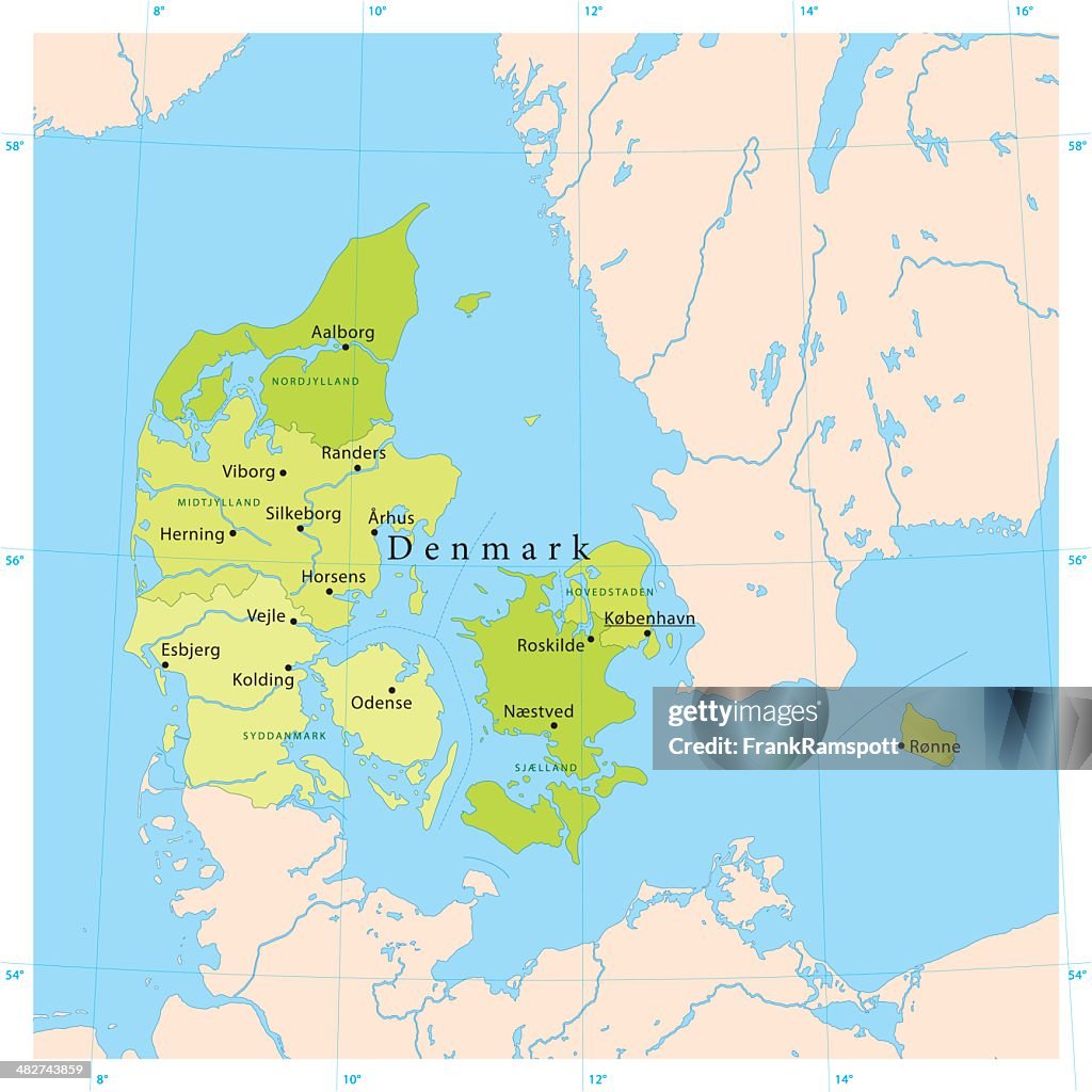 Denmark Vector Map