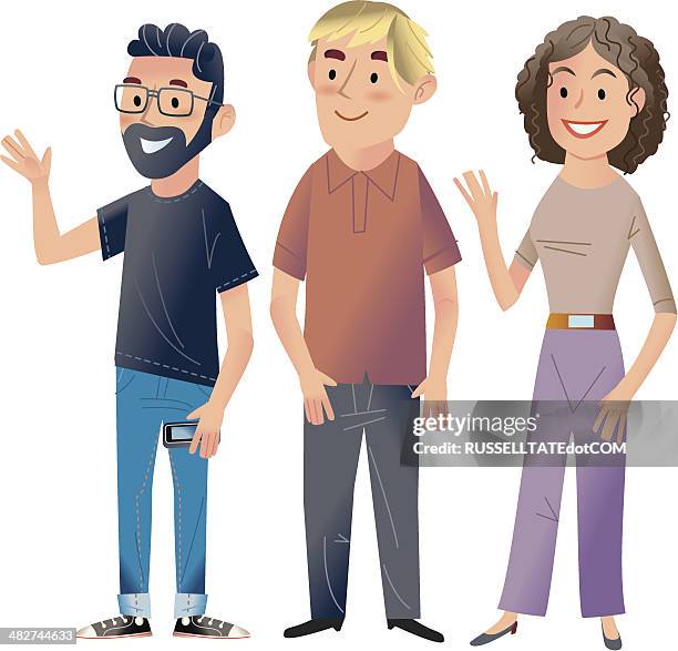 ilustrações, clipart, desenhos animados e ícones de grupo de jovens - skinny teen