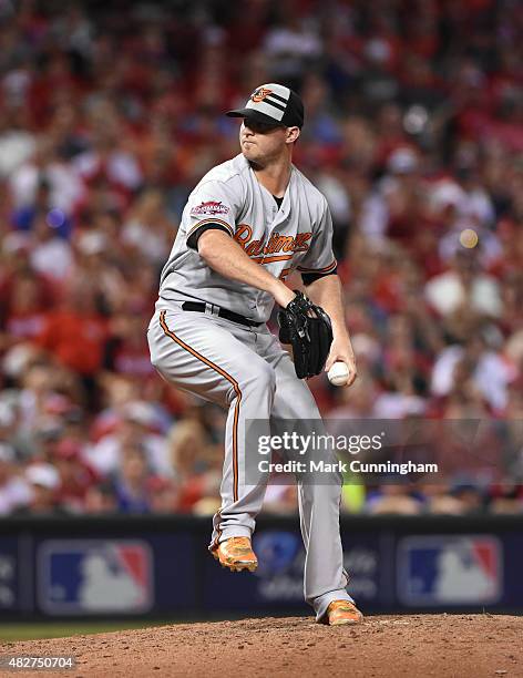 American League All-Star Zach Britton of the Baltimore Orioles pitches during the 86th MLB All-Star Game at Great American Ball Park on July 14, 2015...