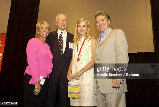 Left to right, Reve Walsh, Senator Orin Hatch , Elizabeth Smart and John Walsh attend the National Center for Missing and Exploited Children's 9th...