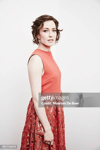 Actress Carrie Coon of HBO's 'The Leftovers' poses in the Getty Images Portrait Studio powered by Samsung Galaxy at the 2015 Summer TCA's at The...