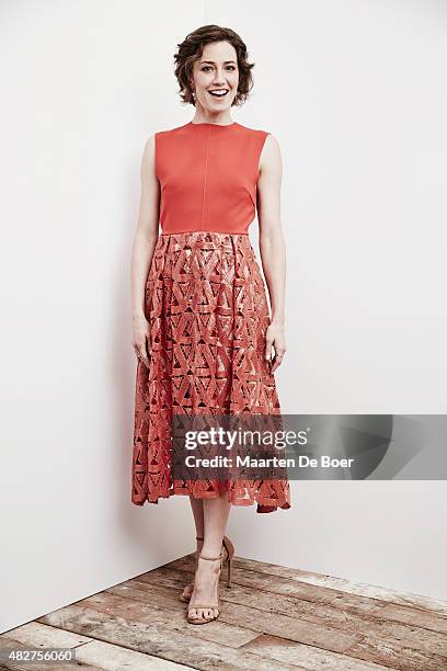 Actress Carrie Coon of HBO's 'The Leftovers' poses in the Getty Images Portrait Studio powered by Samsung Galaxy at the 2015 Summer TCA's at The...