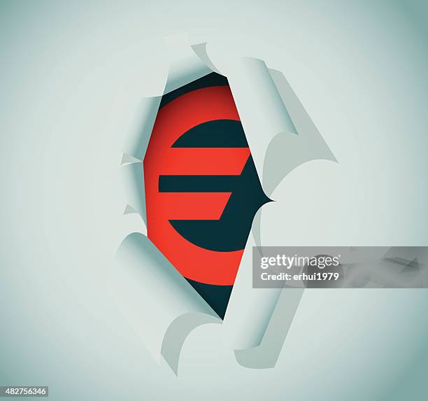 peephole - tear open stock illustrations