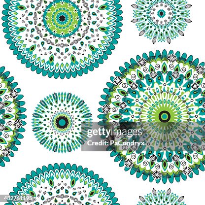 Repeating Oriental floral pattern Repeating Oriental floral pattern