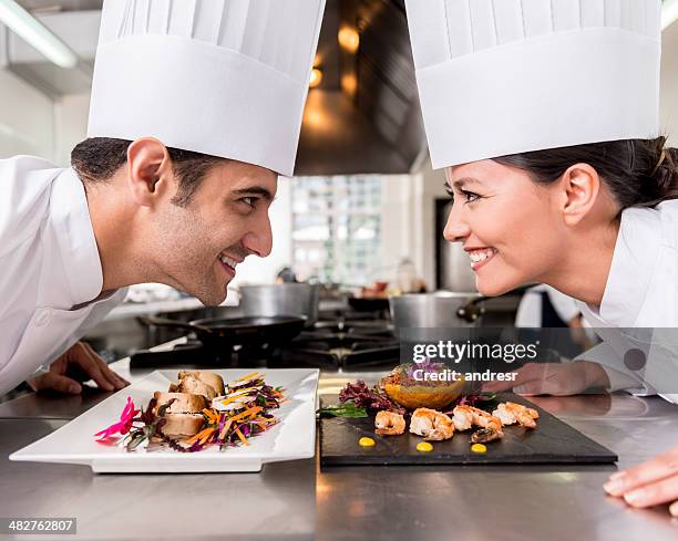 healthy competition - chef competition stock pictures, royalty-free photos & images