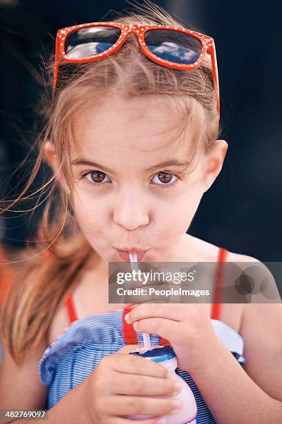 enjoying a delicious dairy drink - child drinking straw stock pictures, royalty-free photos & images