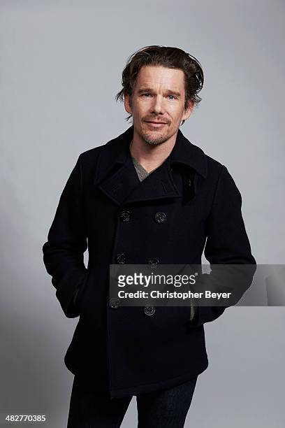 Actor Ethan Hawke is photographed for Entertainment Weekly Magazine on January 25, 2014 in Park City, Utah.
