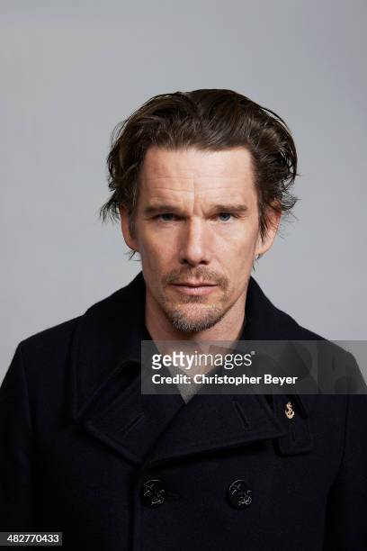 Actor Ethan Hawke is photographed for Entertainment Weekly Magazine on January 25, 2014 in Park City, Utah.