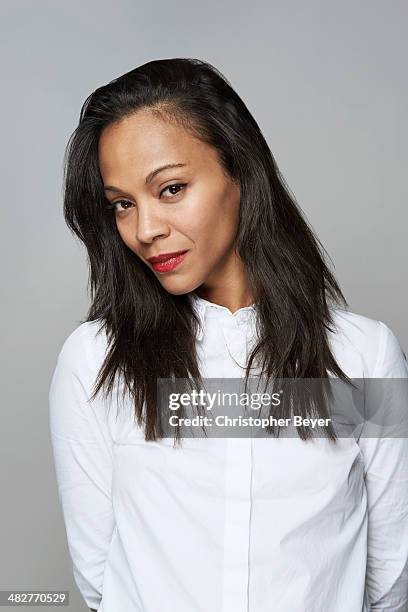 Actress Zoe Saldana is photographed for Entertainment Weekly Magazine on January 25, 2014 in Park City, Utah.