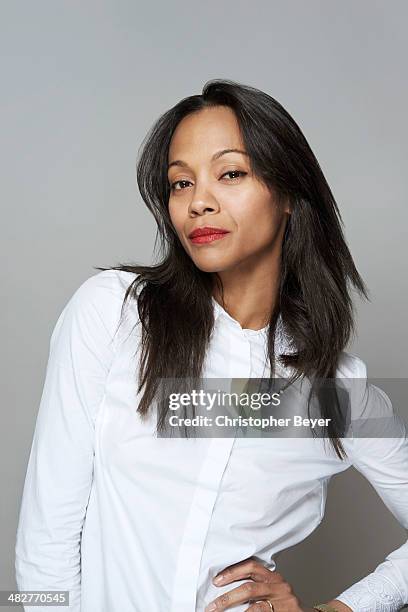 Actress Zoe Saldana is photographed for Entertainment Weekly Magazine on January 25, 2014 in Park City, Utah.