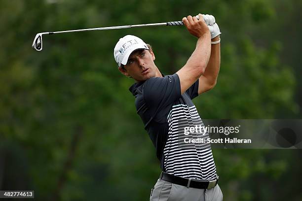 Charles Howell III watches a shot during round one of the Shell Houston Open at the Golf Club of Houston on April 3, 2014 in Humble, Texas.