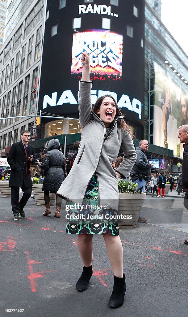 "Rock Of Ages" Broadway Cast Ring The NASDAQ Closing Bell