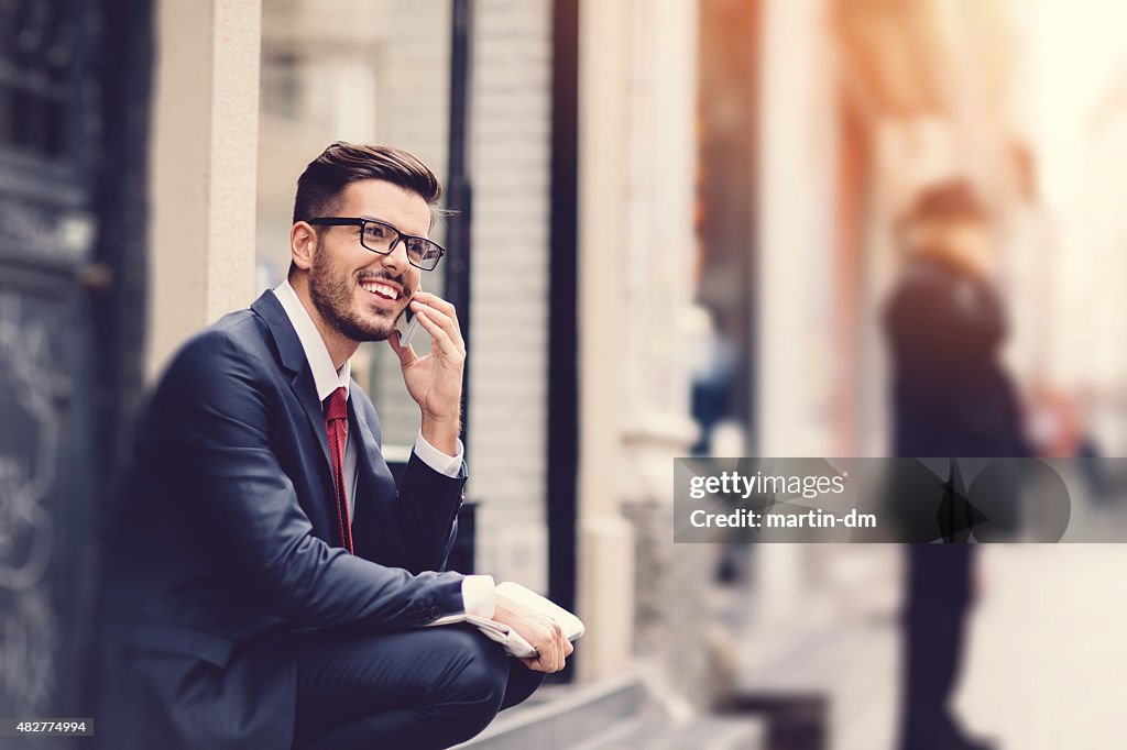 Businessman on the phone