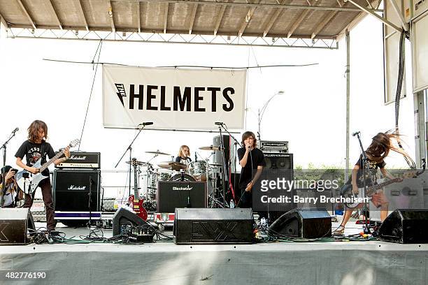 The Helmets perform on the Kidzapalooza Stage during 2015 Lollapalooza Day Two at Grant Park on August 1, 2015 in Chicago, Illinois.