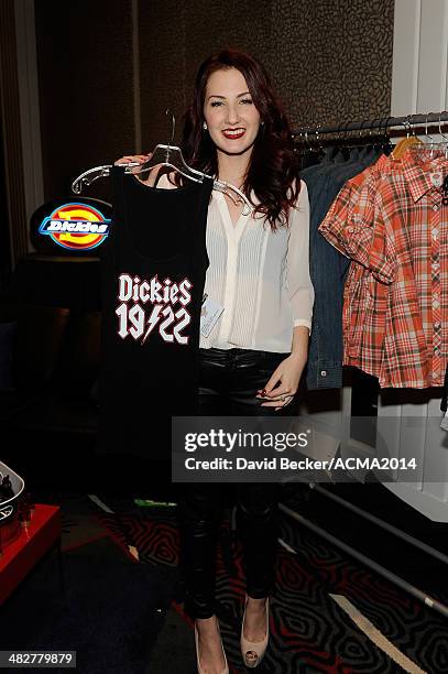 Recording artist Katie Armiger attends the 49th Annual Academy of Country Music Awards Gift Lounge at the MGM Grand Garden Arena on April 4, 2014 in...
