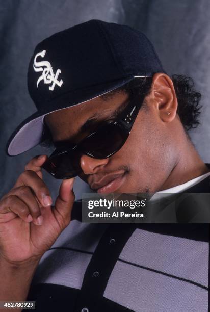 Rapper Eazy-E poses for a portrait in 1993 in New York, New York.