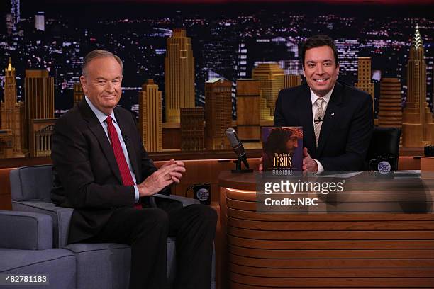 Episode 0035 -- Pictured: Political commentator Bill O'Reily during an interview with host Jimmy Fallon on April 4, 2014 --