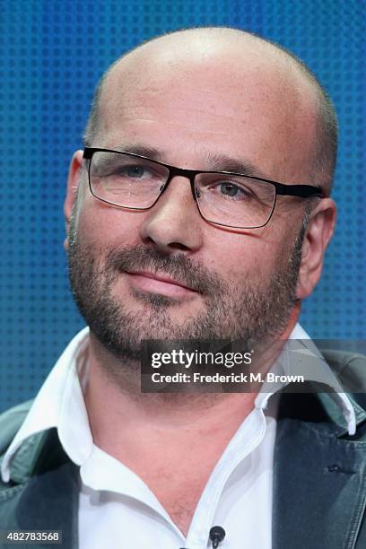 Executive producer, Natural History Unit at BBC James Honeyborne speaks onstage during the 'Big Blue Live' panel discussion at the PBS portion of the...