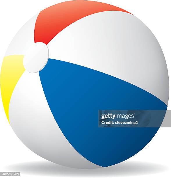 beach ball - inflatable ball stock illustrations