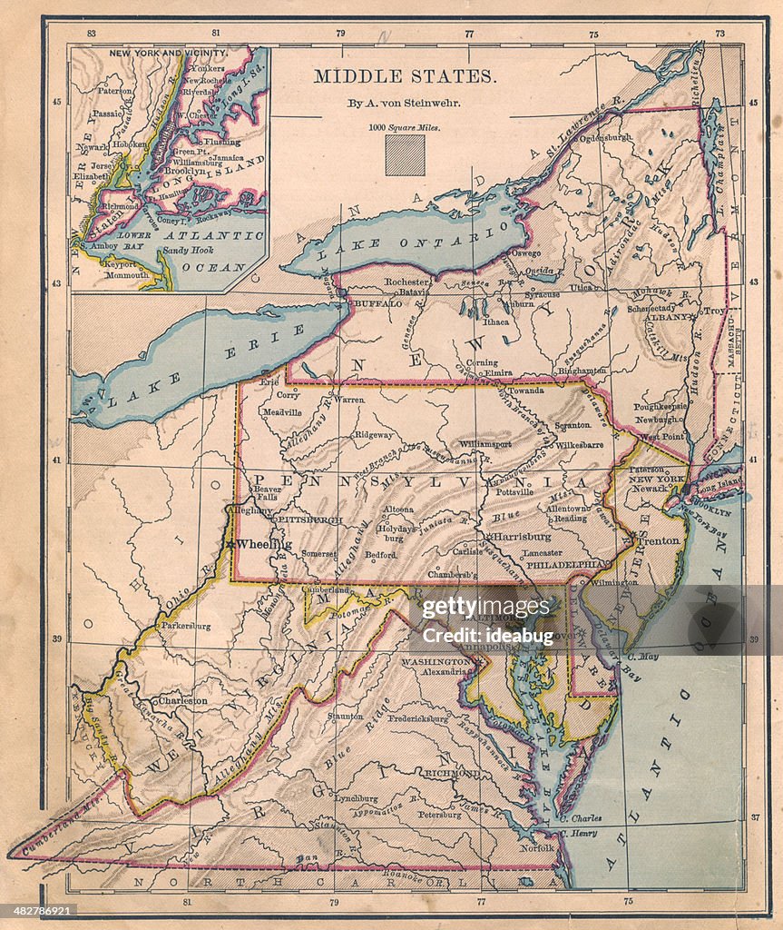 古い、カラーマップの中央（米国）の状態から 1870