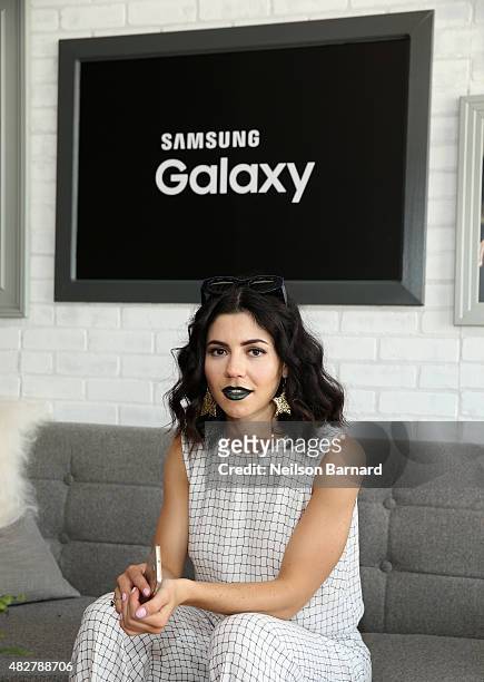 Marina & the Diamonds attends the Samsung Galaxy Artist Lounge during Lollapalooza 2015 at Grant Park on August 2, 2015 in Chicago, Illinois.