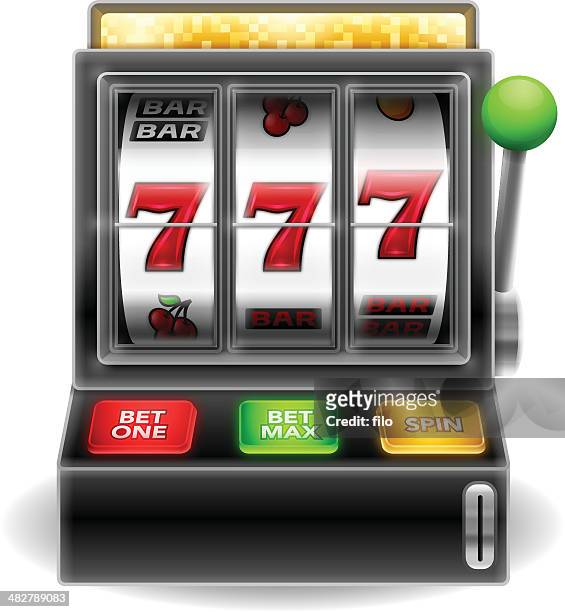 slot machine - jackpot stock illustrations