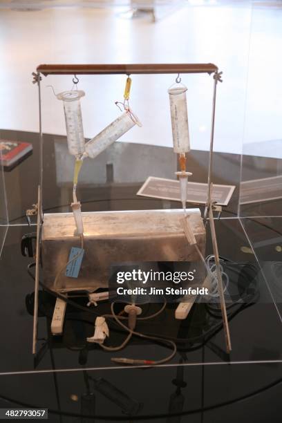 Jack "Dr. Death" Kevorkian Thanatron Suicide Machine on display at the Jack Kevorkian art exhibit at Gallerie Sparta in Los Angeles, California on...