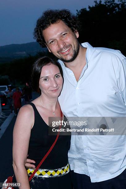 Magician Eric Antoine and his Australian companion Calista attend the 'Madame Foresti' show of Humorist Florence Foresti during the 31th Ramatuelle...