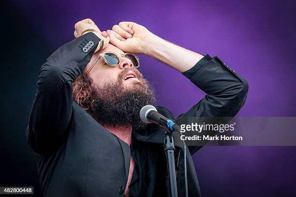 Father John Misty performs on Day 3 of the Osheaga Music and Art festival on August 2, 2015 in Montreal, Canada.
