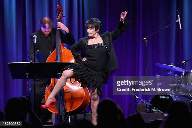 Singer Chita Rivera performs onstage during 'Great Performances: Chita Rivera' at the PBS portion of the 2015 Summer TCA Tour at The Beverly Hilton...
