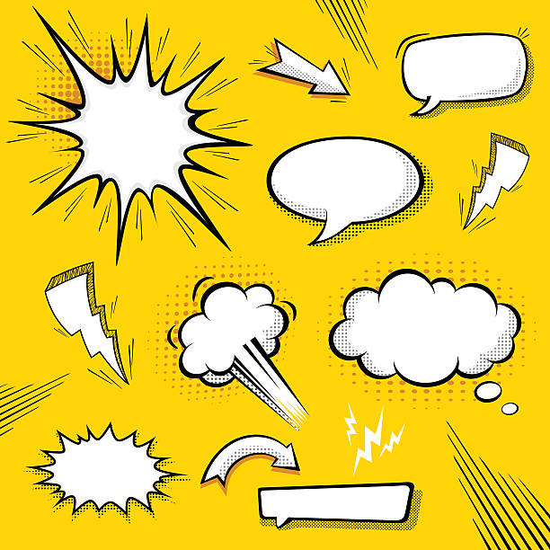 comic speech bubbles - cartoons and comics stock illustrations