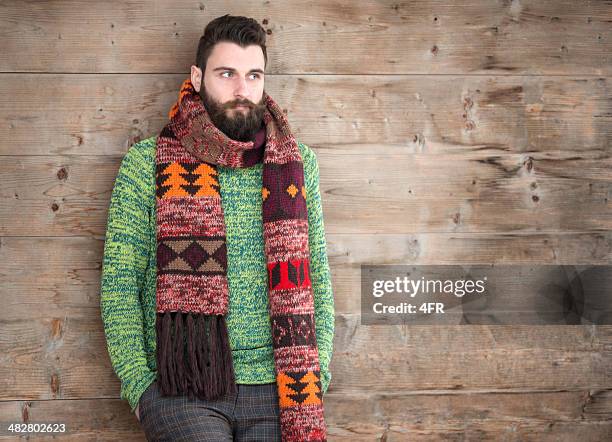 männliche mode - male wool hat stock-fotos und bilder