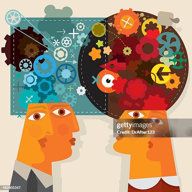 different minds - head of policy stock illustrations