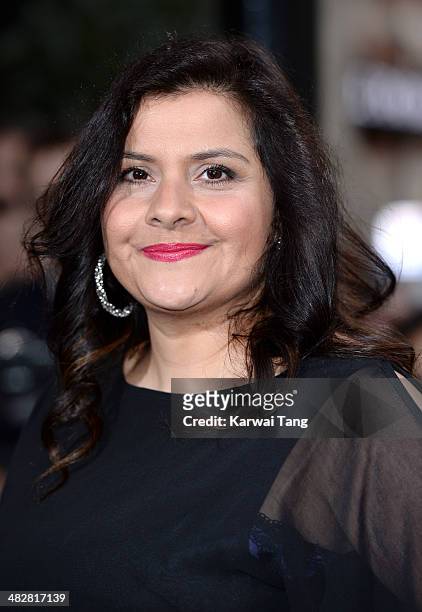 Nina Wadia attends The Asian Awards held at The Grosvenor House Hotel on April 4, 2014 in London, England.