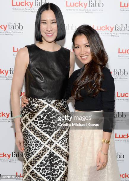 Lucky, Editor In Chief, Eva Chen and Wendy Nguyen of Wendy's Lookbook attend Lucky FABB: Fashion and Beauty Blog Conference presented by P&G - Day 1...