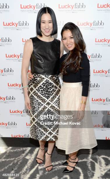 Lucky, Editor In Chief, Eva Chen and Wendy Nguyen of Wendy's Lookbook attend Lucky FABB: Fashion and Beauty Blog Conference presented by P&G - Day 1...