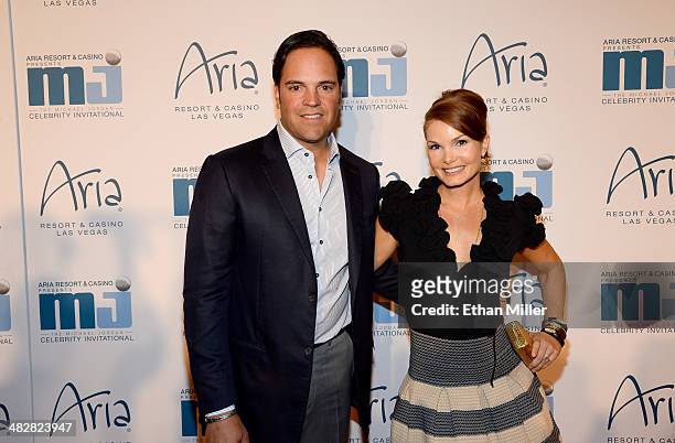 Former Major League Baseball player Mike Piazza and wife Alicia Rickter arrive at the 13th annual Michael Jordan Celebrity Invitational gala at the...