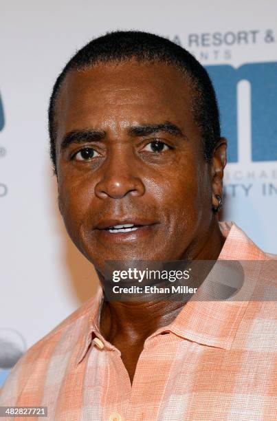Sportscaster and former National Football League player Ahmad Rashad arrives at the 13th annual Michael Jordan Celebrity Invitational gala at the...