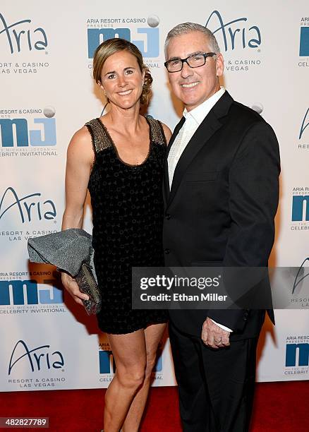 Soccer player and broadcaster Brandi Chastain and husband Jerry Smith arrive at the 13th annual Michael Jordan Celebrity Invitational gala at the...