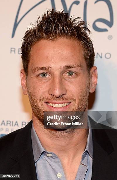 Television personality and former soccer player Juan Pablo Galavis arrives at the 13th annual Michael Jordan Celebrity Invitational gala at the ARIA...