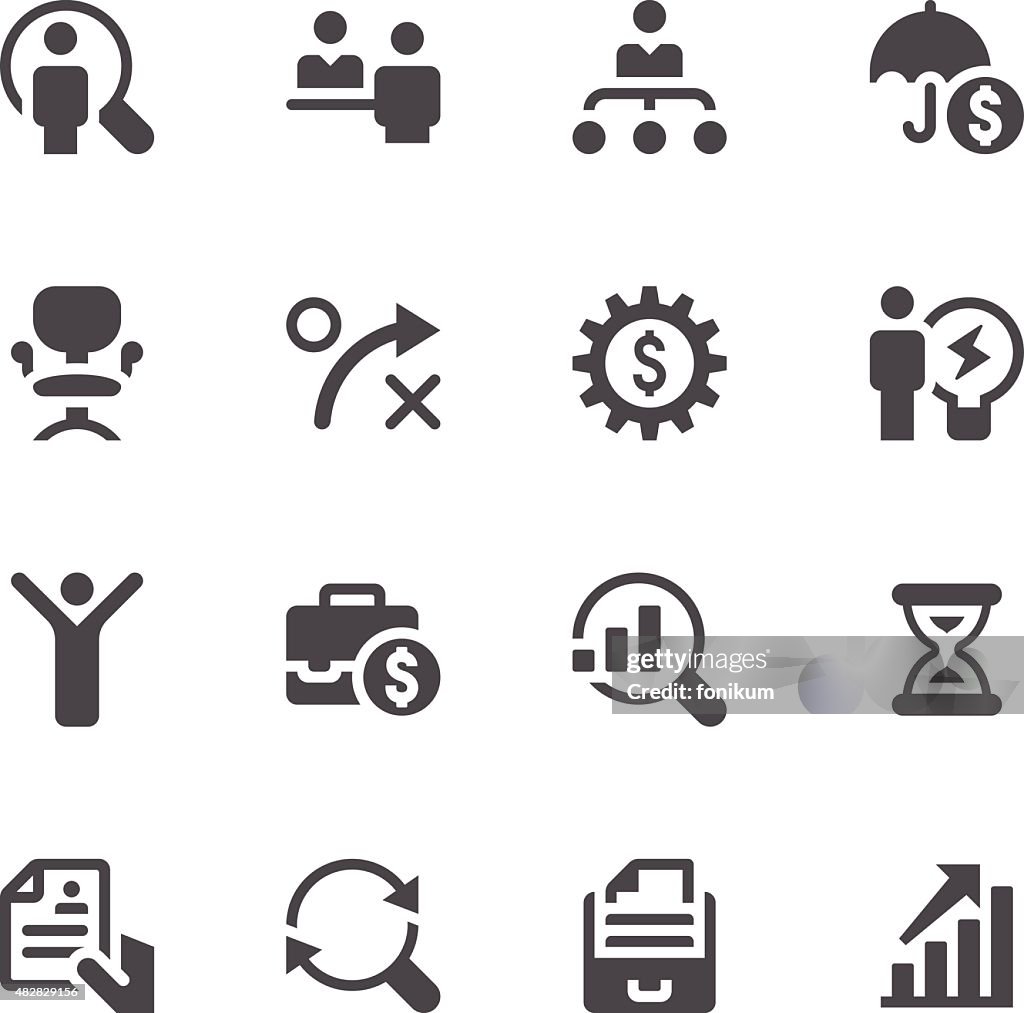 Business und Human Resources Icon-Set
