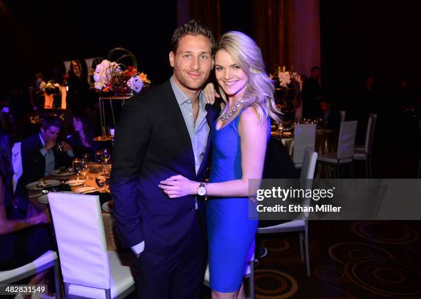 Television personality and former soccer player Juan Pablo Galavis and television personality Nikki Ferrell attend the 13th annual Michael Jordan...