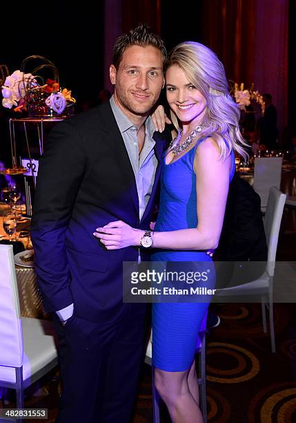 Television personality and former soccer player Juan Pablo Galavis and television personality Nikki Ferrell attend the 13th annual Michael Jordan...