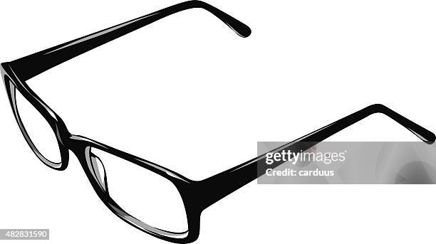 brille - lesebrille stock-grafiken, -clipart, -cartoons und -symbole