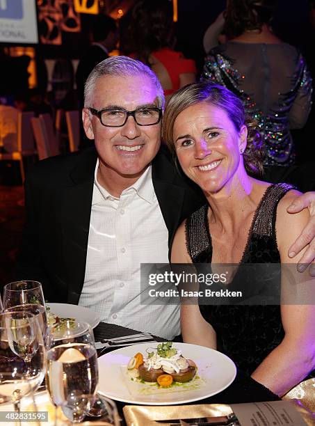 Soccer player and broadcaster Brandi Chastain and husband Jerry Smith attend the 13th annual Michael Jordan Celebrity Invitational gala at the ARIA...